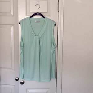 Calvin Klein Mint Green Sleeveless Blouse